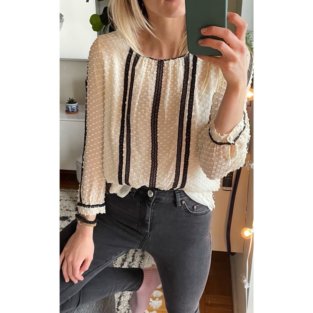 J. Crew silk blouse with delicate buttock backing